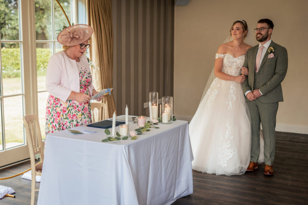 A reading during a ceremony for a personalised fun wedding